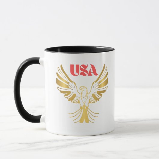 Majestic Golden Eagle USA Emblem Mok (Links)