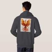 Majestic Golden Fire Eagle Design Sweat - shirt à (Dos entier)