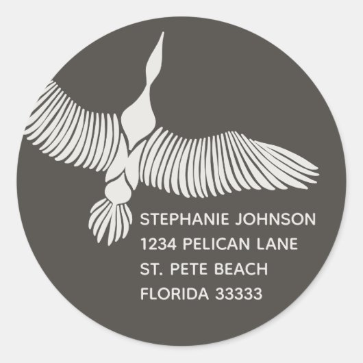 Majestic Goose retouradres Ronde Sticker (Voorkant)