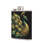 Majestic Groene en Gouden Peacock Heupfles (Links)