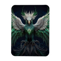 Majestic Groene & Witte Phoenix Vogel