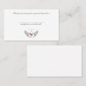 Majestic Guarded Hearts Mariage Carte Place (Devant / Derrière)