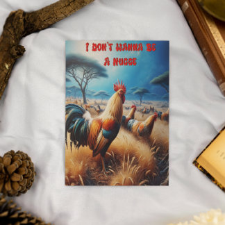 Majestic Haan te midden van Verdant grasland Briefkaart