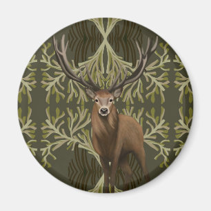 Majestic hert Abstract groen bos Magneet