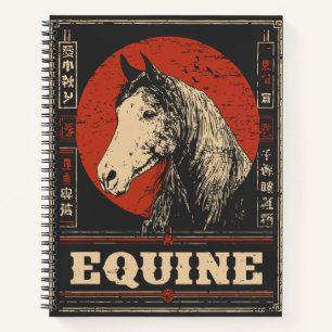 Majestic Horse Portrait Equestrian Design Notitieboek