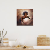 Majestic Horse Stallion Photo Nature Poster (Cuisine)