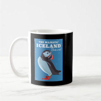 Majestic IJsland Puffin vintage poster Clas Koffiemok