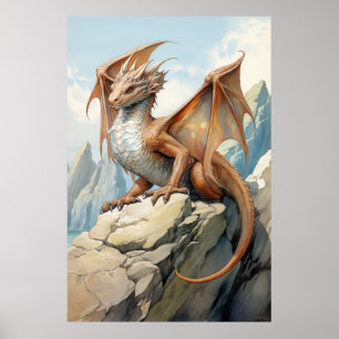 Majestic Knucker Dragon Louner Poster