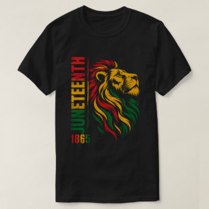 Majestic Leeuw Erfenis Juneteenth 1865 Kunst T-shirt