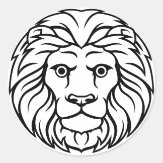 Majestic Lion Design T-shirt - Bold & Fierce St Ronde Sticker