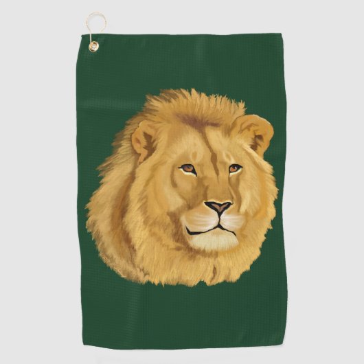 Majestic Lion Golfhanddoek (Voorkant)