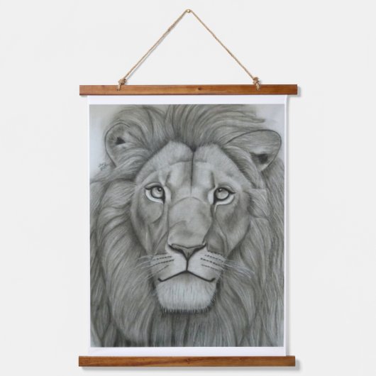 Majestic Lion Hangend Wandkleed (Voorkant)