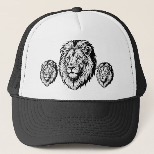 Majestic Lion Head Trucker Pet (Voorkant)