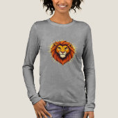 Majestic Lion – King of Power and Authority Tri-Blend Shirt (Voorkant)