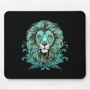 Majestic Lion Mane Gedetailleerde art - Lion is de Muismat