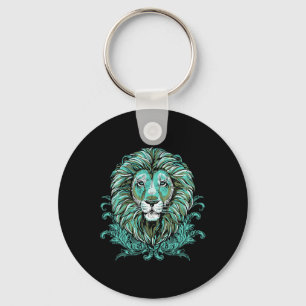 Majestic Lion Mane Gedetailleerde art - Lion is de Sleutelhanger