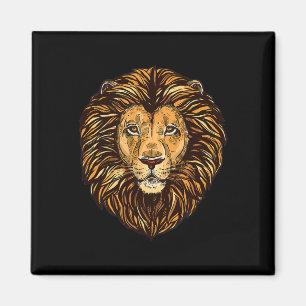 Majestic Lion Mane Gedetailleerde art - Schuddiere Magneet