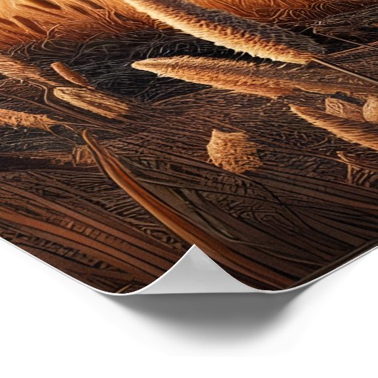 Majestic Lion Roaming met ontzag Poster (Hoek)