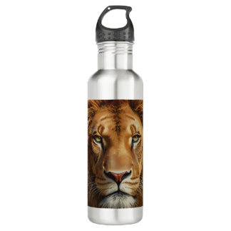 Majestic Lion Stainless Steel Water Bottle Powerfu Waterfles