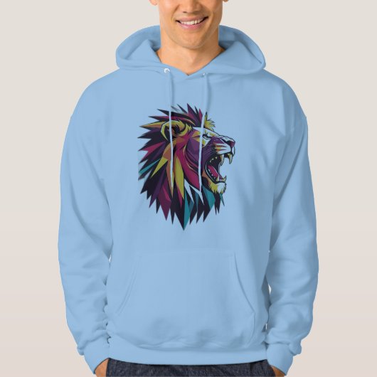 "Majestic Lion Sweat - shirt à capuche - Roar with (Devant)