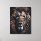 Majestic Lion's Gaze Canvas Afdruk (Voorkant)