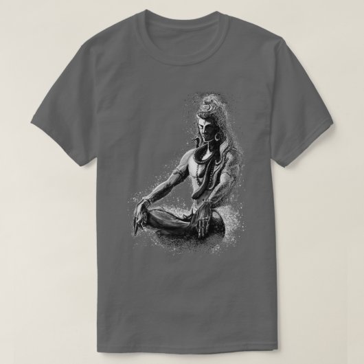 Majestic lord Shiva in Eternal meditation Black en T-shirt (Design voorkant)