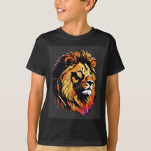 "Majestic Mane: exclusief Lion Head T-shirt ontwer