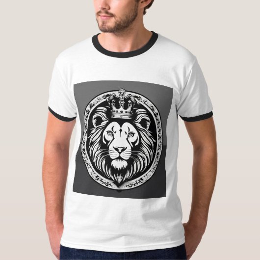 "Majestic Mane : Tête de Lion imprimé T-Shirts en (Devant)