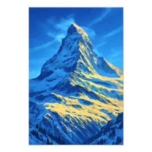 Majestic Matterhorn Iconic Alpine Peak Foto Afdruk