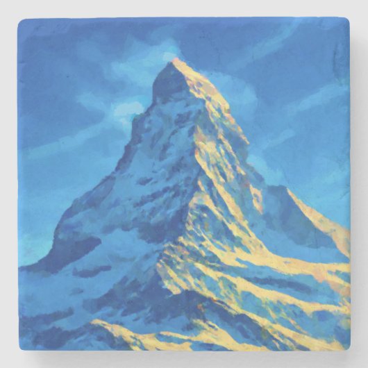 Majestic Matterhorn Stenen Onderzetter (Voorkant)