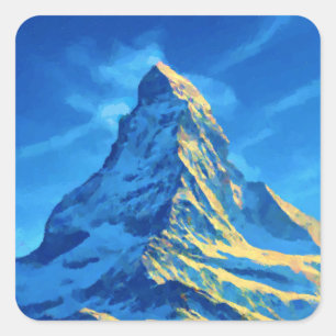 Majestic Matterhorn Vierkante Sticker