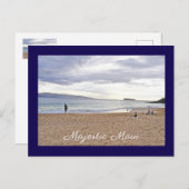 "Majestic Maui" / MENSEN OP HET STRAND WACHTEN OP Briefkaart (Voorkant / Achterkant)