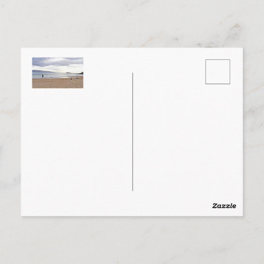 "Majestic Maui" / MENSEN OP HET STRAND WACHTEN OP  Briefkaart (Achterkant)