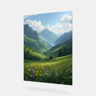 Majestic Mountain Bloom - Nature artistique Imprim
