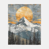 Majestic Mountain Landscape - Rustic Nature Fleece Deken (Voorkant)