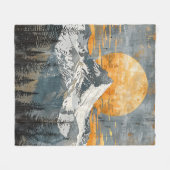Majestic Mountain Landscape - Rustic Nature Fleece Deken (Voorkant (Horizontaal))