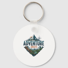 Majestic Mountain & River Adventure Art Print Sleutelhanger