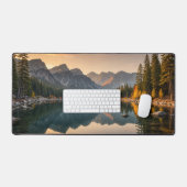 Majestic Mountain Sunset Desk Mat - Serene Natuur (Keyboard & Muis)
