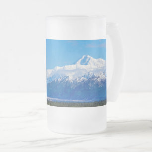 Majestic Mt McKinley Mug de bière en verre dépoli