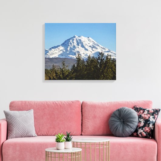 Majestic Mt Rainier Canvas Afdruk (Insitu (Woonkamer))
