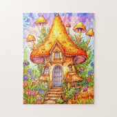 Majestic Mushroom House Illustratie Legpuzzel (Verticaal)