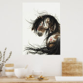 Majestic Mustang Pinto Horse par BiHrLe Poster (Cuisine)