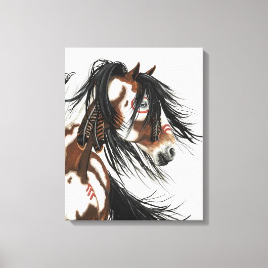 Majestic Mustangs van BiHrLe Stretched Canvas Prin Afdruk (Voorkant)