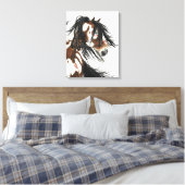 Majestic Mustangs van BiHrLe Stretched Canvas Prin Afdruk (Insitu (Slaapkamer))