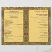 Majestic Navy and Gold Wedding Program (Achterkant)