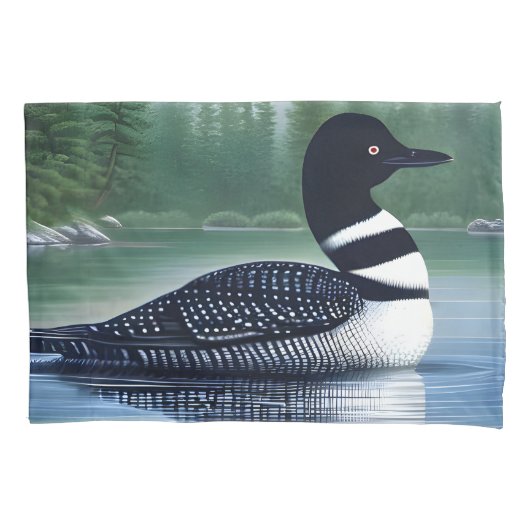 Majestic Northern Wilderness Loon Kussensloop (Voorkant)