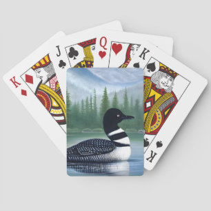 Majestic Northern Wilderness Loon Pokerkaarten