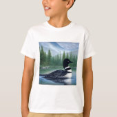Majestic Northern Wilderness Loon T-shirt (Voorkant)