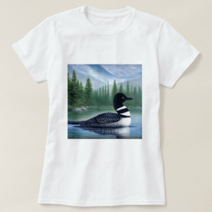 Majestic Northern Wilderness Loon T-shirt