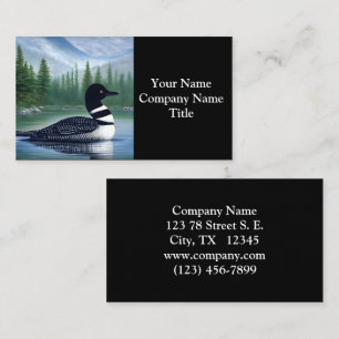 Majestic Northern Wilderness Loon Visitekaartje